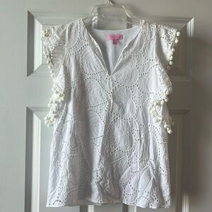 Lilly Pulitzer XXS Eyelet Blouse